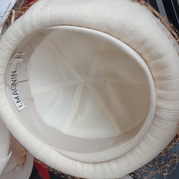 Vintage I. Magnin Felt & netting Hat - Picture 4 of 8